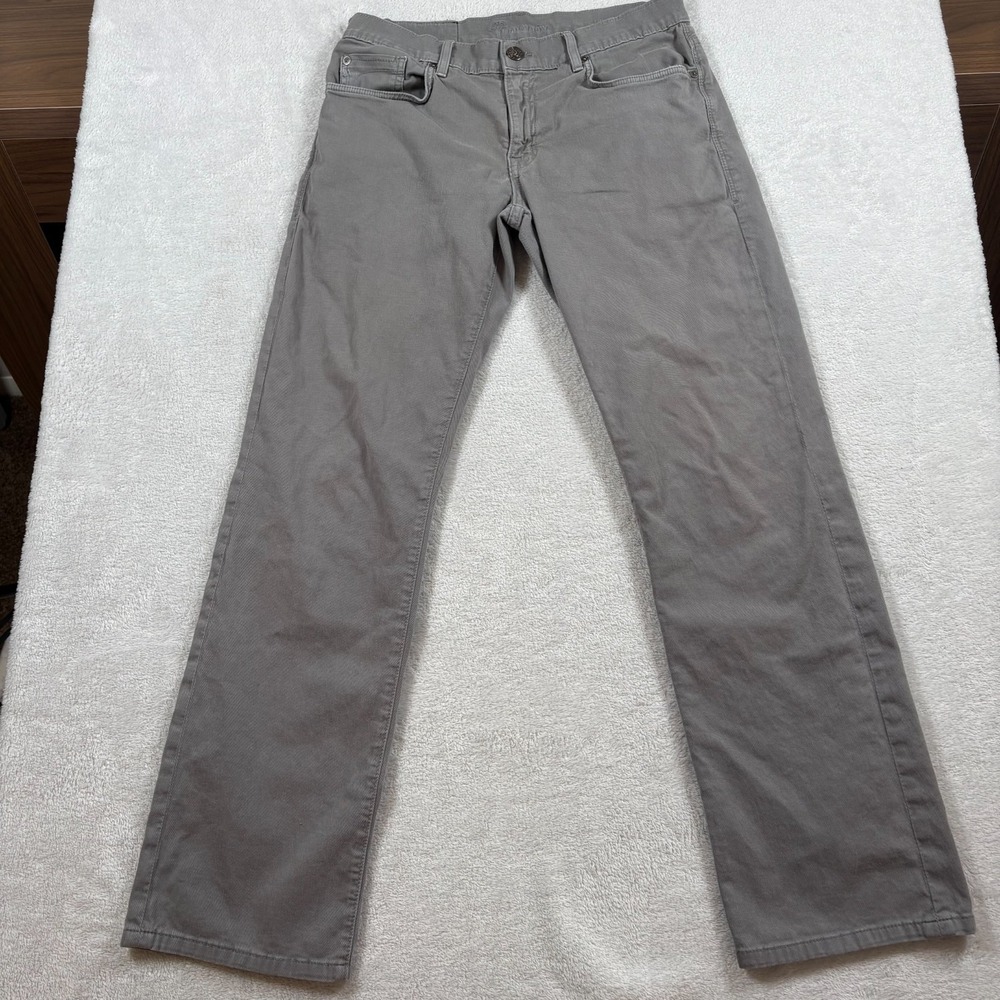 Fidelity Jeans Mens 32 Charcoal Gray Denim Cotton Stretch Straight‎ Leg Casual